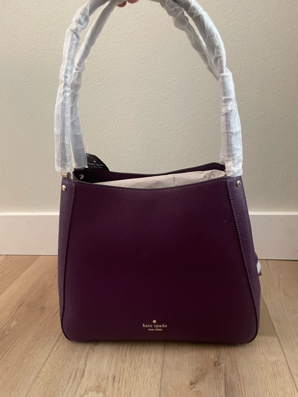 kate spade Purple Pebbled Leather Shoulder Bag